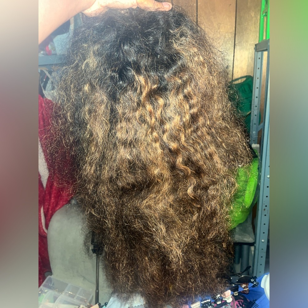 Human Blend 1B/33 Deep Wave Frontal Wig
